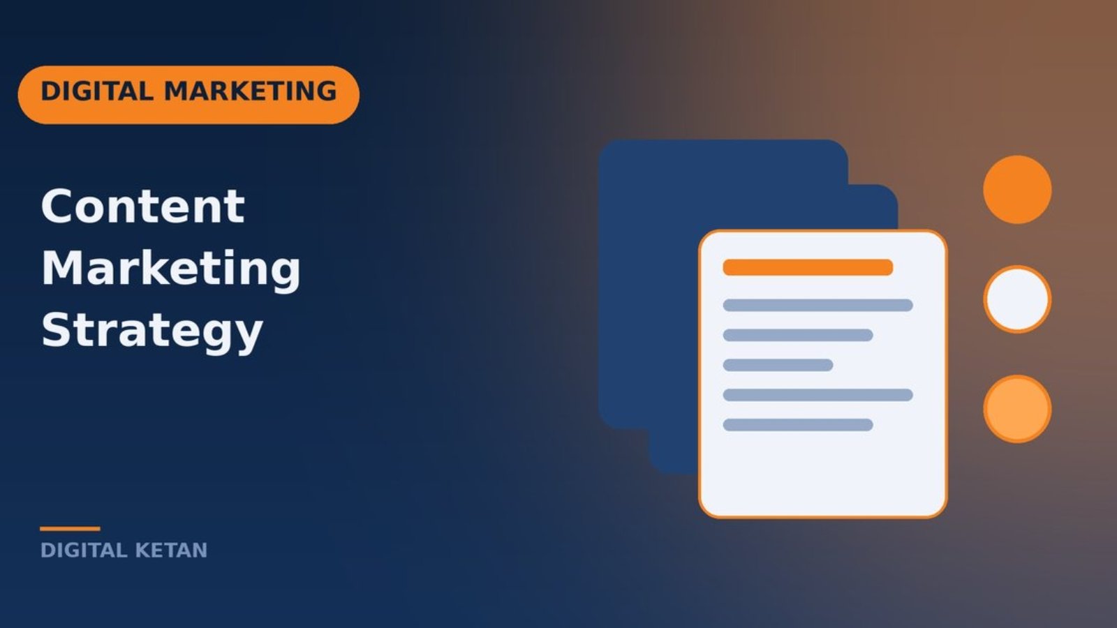 Content strategy concept showing a content calendar, article pages and distribution channels