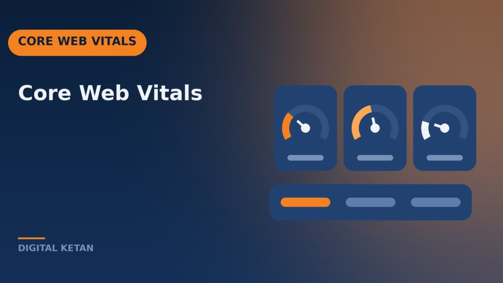 Core Web Vitals dashboard showing loading speed, responsiveness, and visual stability gauges