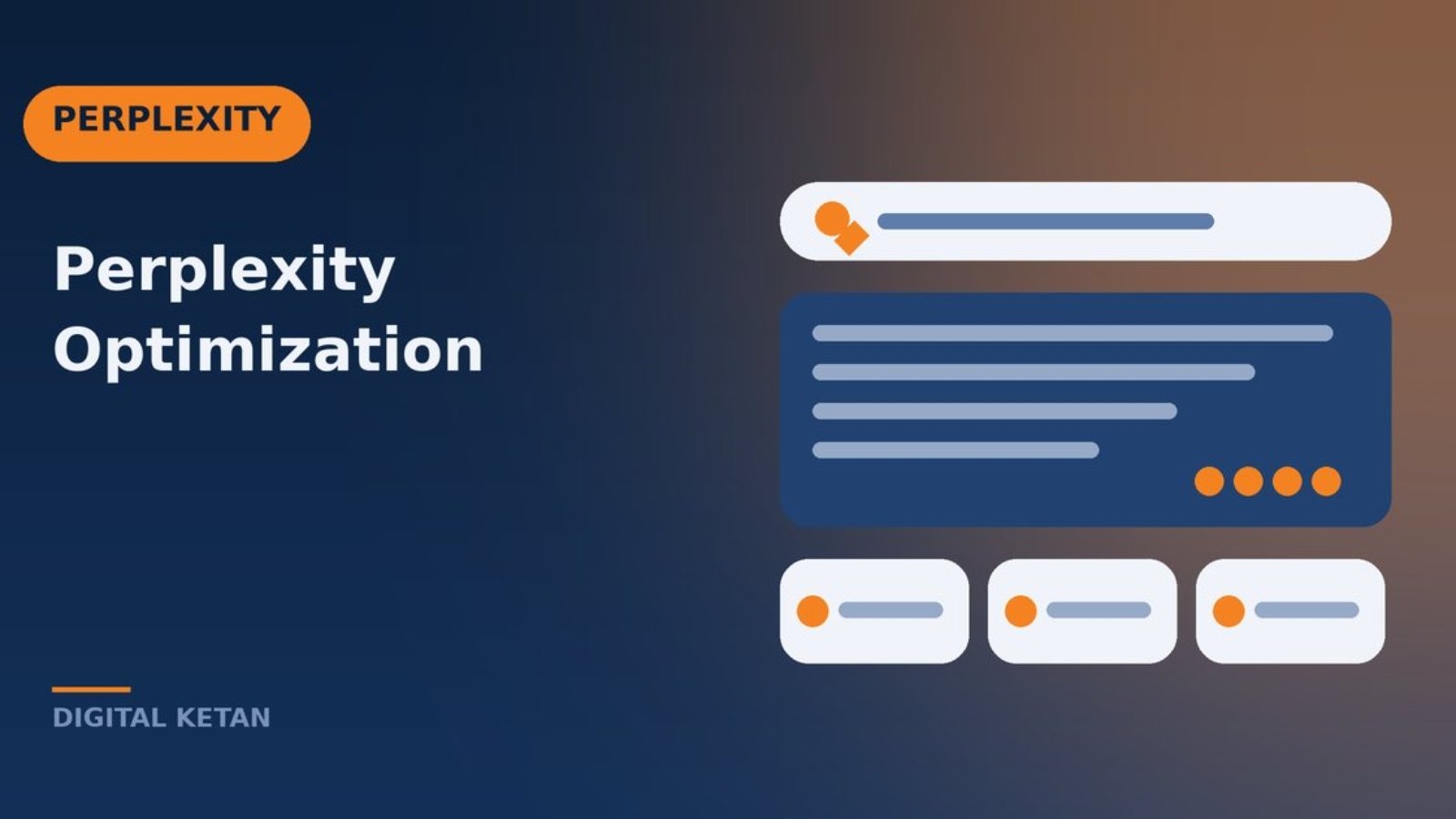 Perplexity style answer with a search bar, summarized response, and numbered source citations